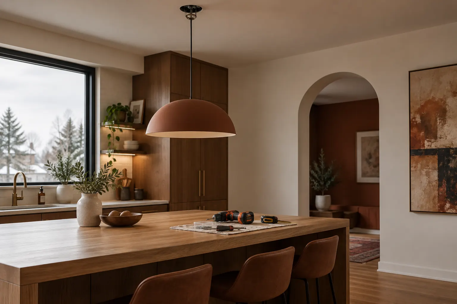Architectural concept showing precision home installation and fitted fixtures